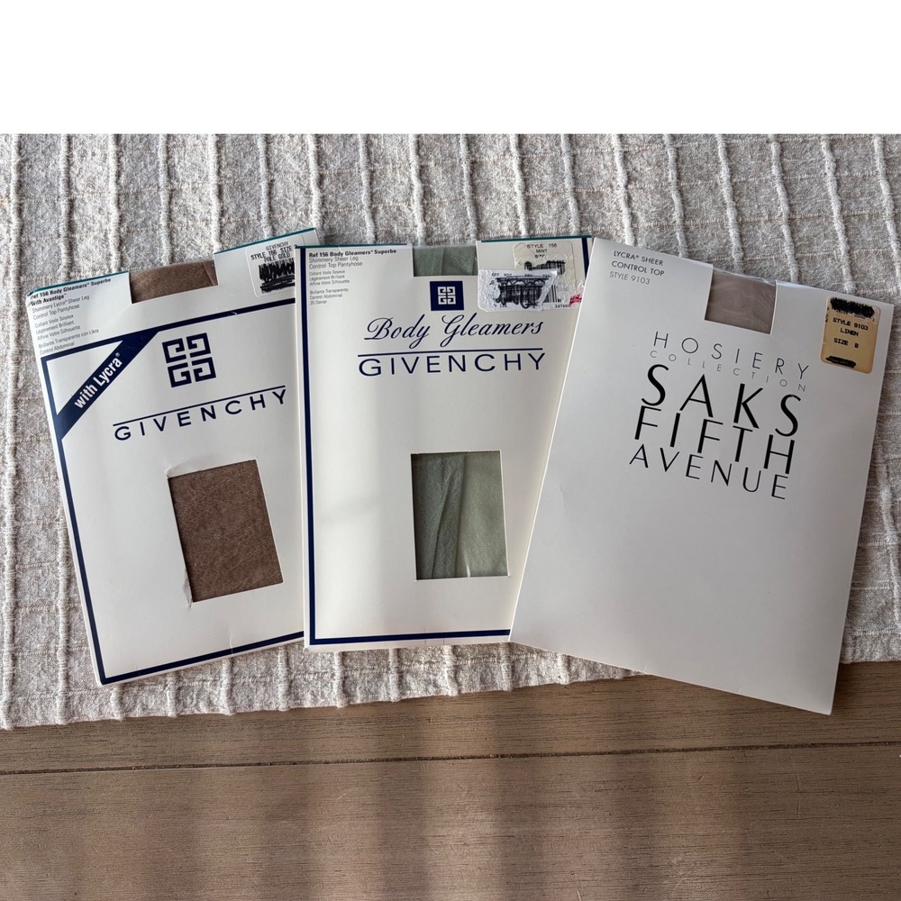 Lot 3 pantyhose Givenchy Saks Fifth Avenue size B C control top